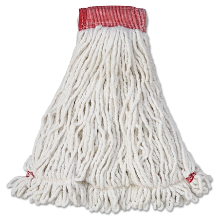 Rubbermaid Commercial 5 in Looped-End Wet Mop, White, Cotton/Synthetic, PK6, FGA25306WH00 FGA25306WH00